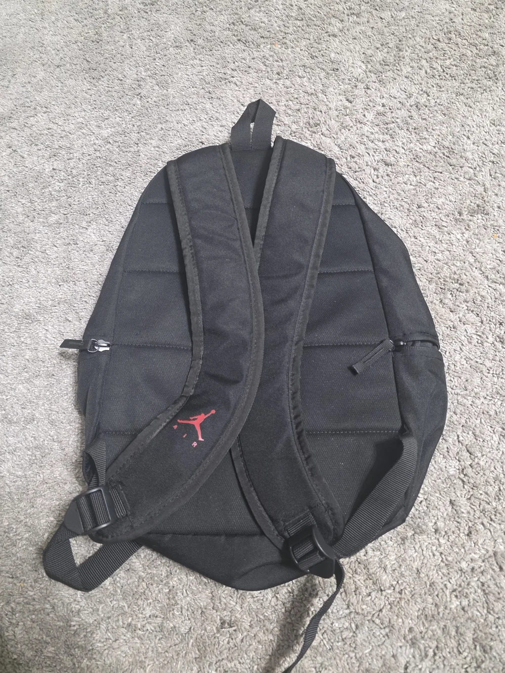 Jordan Air Black Backpack with Red Logo
